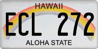 HI license plate ECL272
