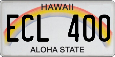 HI license plate ECL400