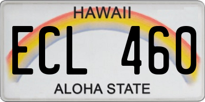 HI license plate ECL460