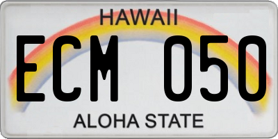 HI license plate ECM050