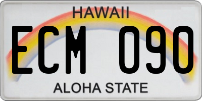 HI license plate ECM090