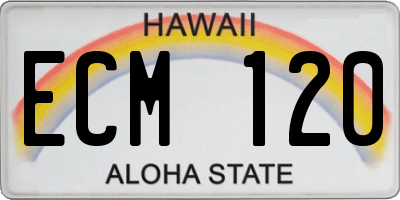 HI license plate ECM120