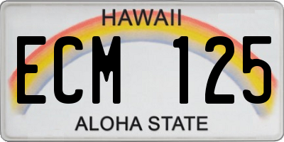 HI license plate ECM125