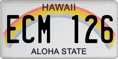 HI license plate ECM126