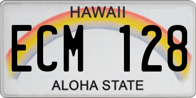 HI license plate ECM128
