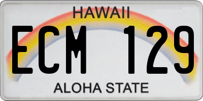 HI license plate ECM129