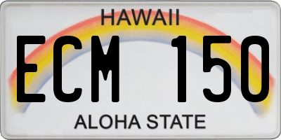 HI license plate ECM150