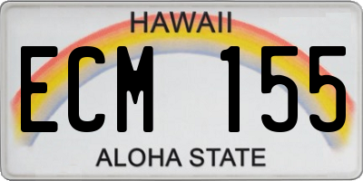 HI license plate ECM155