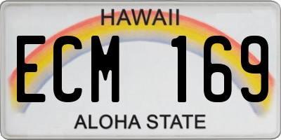 HI license plate ECM169