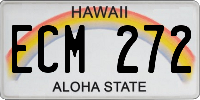 HI license plate ECM272