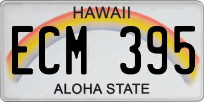 HI license plate ECM395