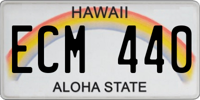 HI license plate ECM440