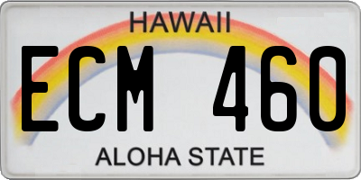 HI license plate ECM460