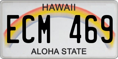 HI license plate ECM469