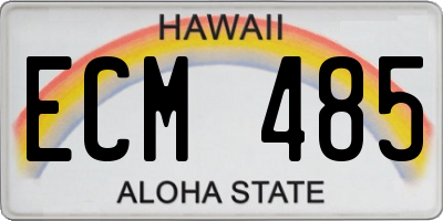 HI license plate ECM485