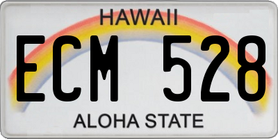 HI license plate ECM528