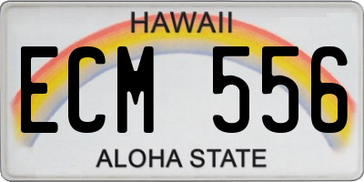 HI license plate ECM556