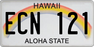 HI license plate ECN121