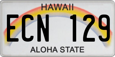 HI license plate ECN129
