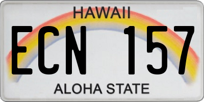 HI license plate ECN157