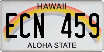 HI license plate ECN459