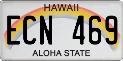 HI license plate ECN469