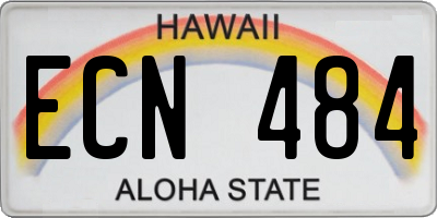 HI license plate ECN484