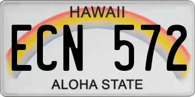 HI license plate ECN572