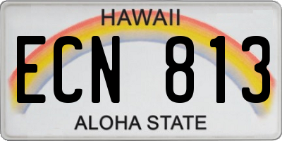 HI license plate ECN813