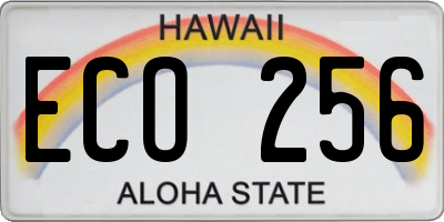 HI license plate ECO256