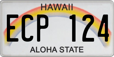 HI license plate ECP124
