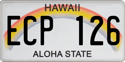 HI license plate ECP126