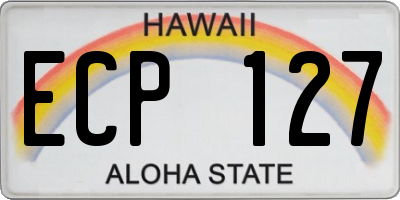 HI license plate ECP127