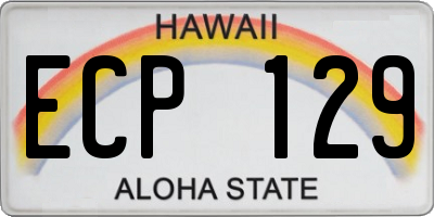 HI license plate ECP129