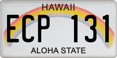 HI license plate ECP131