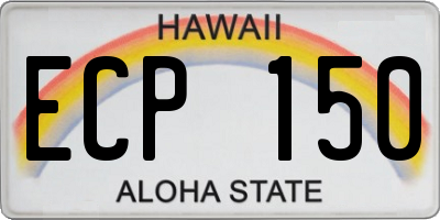 HI license plate ECP150