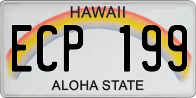HI license plate ECP199