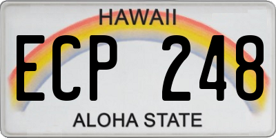 HI license plate ECP248