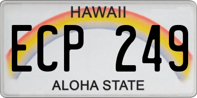 HI license plate ECP249
