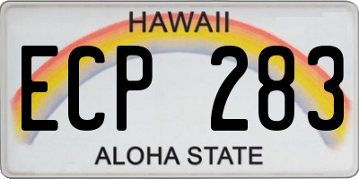 HI license plate ECP283