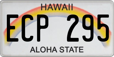 HI license plate ECP295