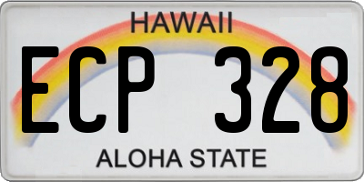 HI license plate ECP328