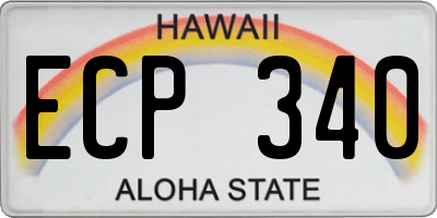 HI license plate ECP340