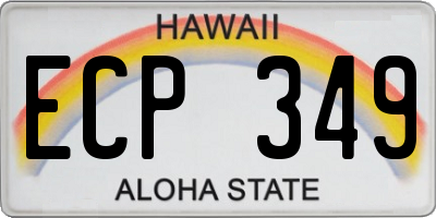 HI license plate ECP349