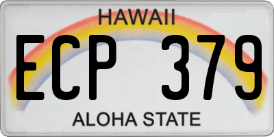 HI license plate ECP379