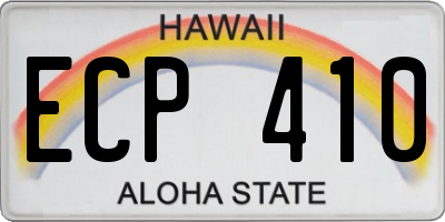 HI license plate ECP410