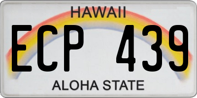 HI license plate ECP439