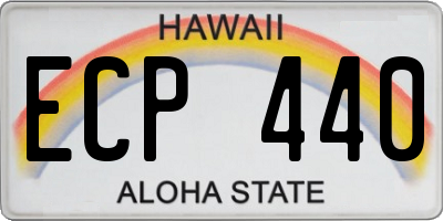 HI license plate ECP440
