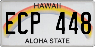 HI license plate ECP448