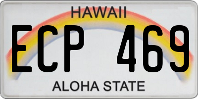 HI license plate ECP469